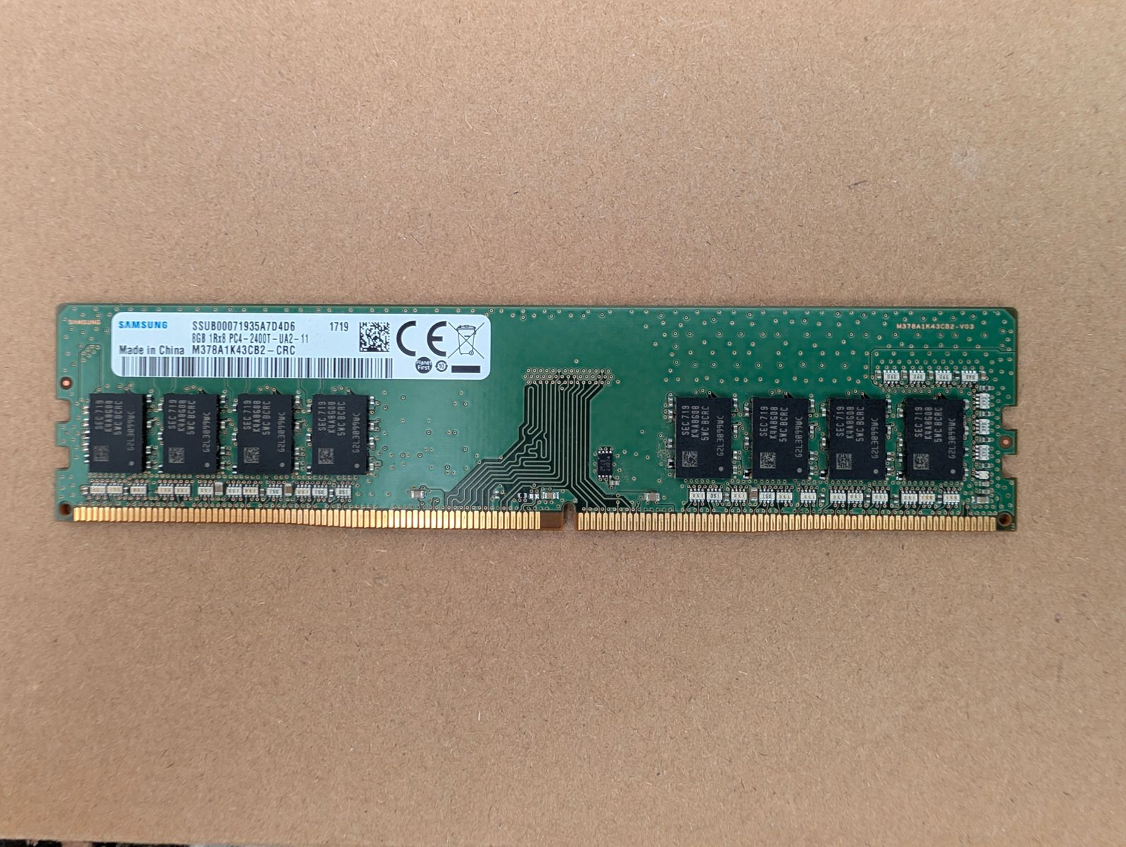 DDR4 8GB RAM - Samsung DIMM 