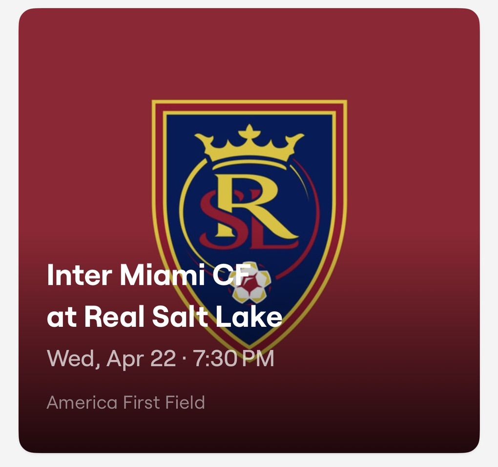 RSL vs. Inter Miami Aisle Tickets