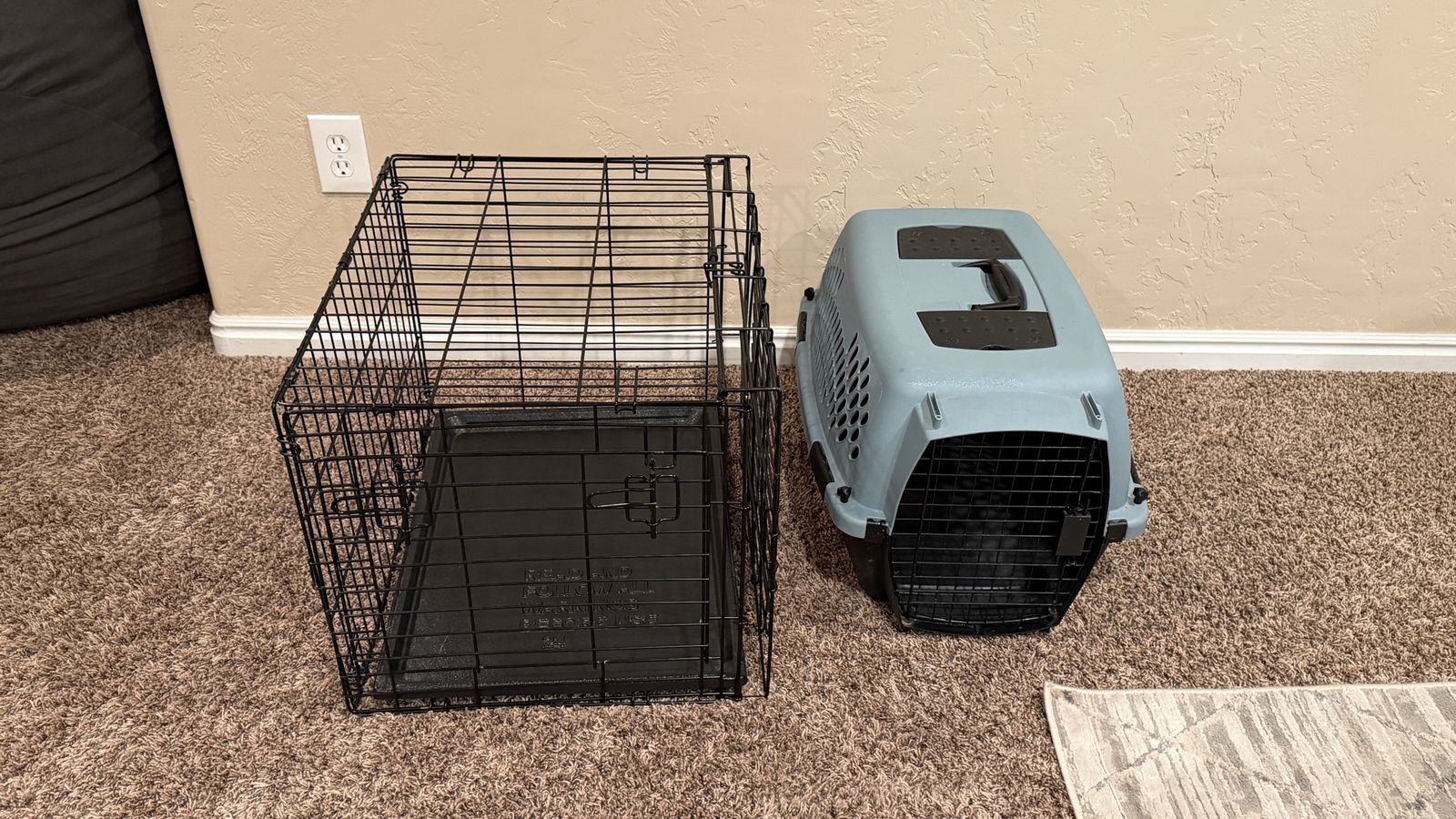 24in Dog Kennel & 24in Folding Dog Crate Set -