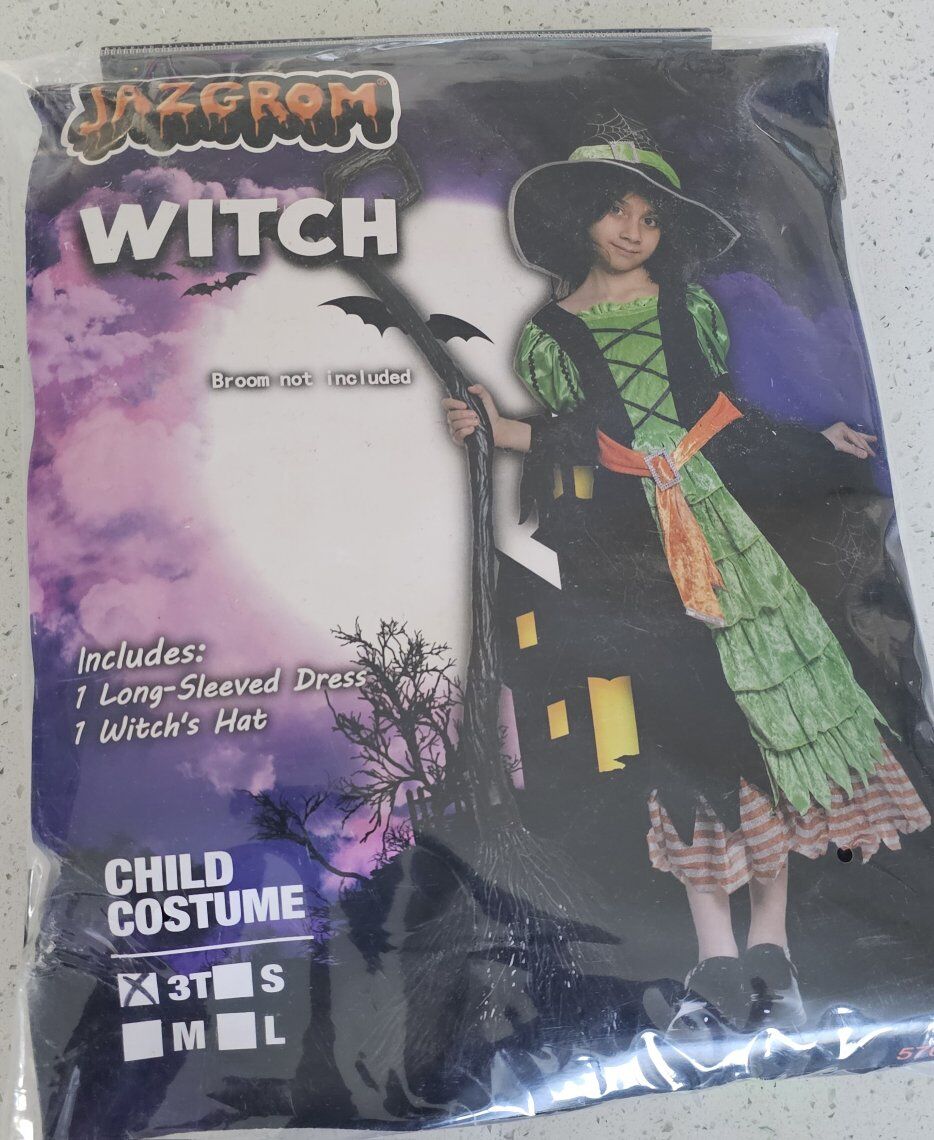 NEW Unopened WITCH 🧙‍️ KIDS costume 3T
