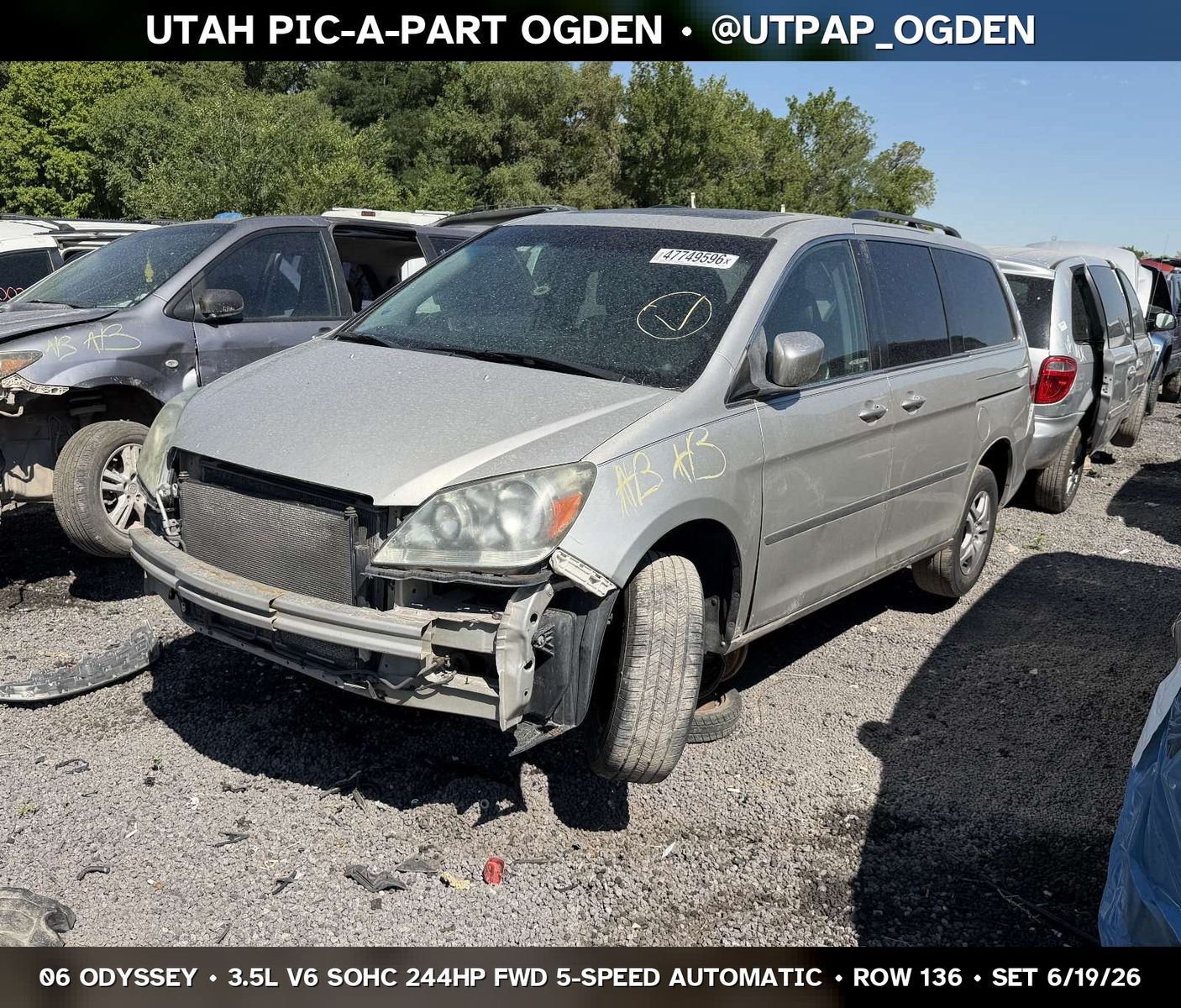 2006 Honda Odyssey Parts - UTPAP Ogden