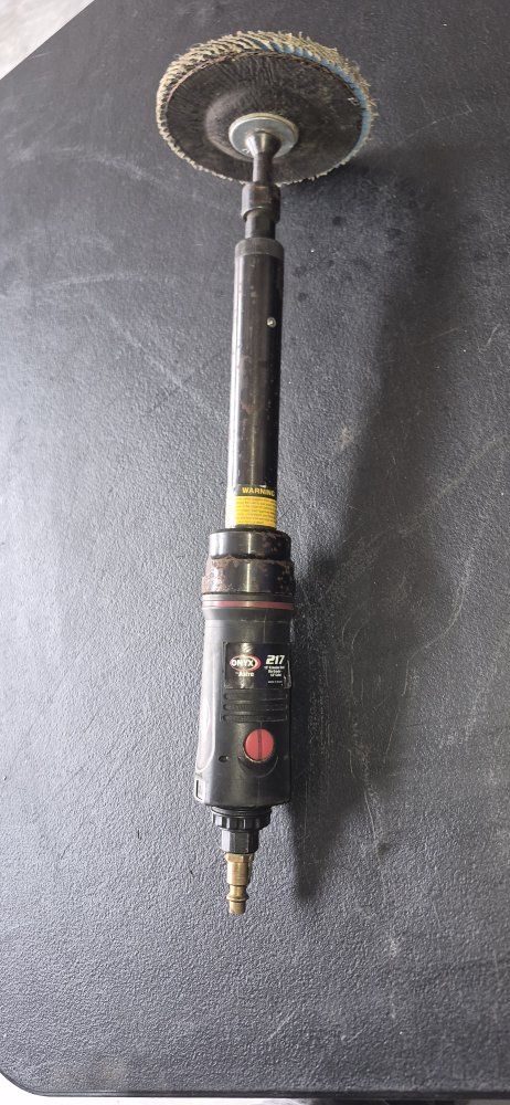 Astro Pneumatic Tool ONYX 217 1/2" Extended Air Die Grinder with Abrasive Wheel Attachment