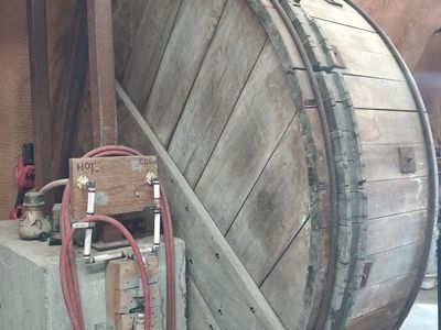 Valley USA Industrial Wooden Barrel Drum - Large Commercial Wood Tumbler