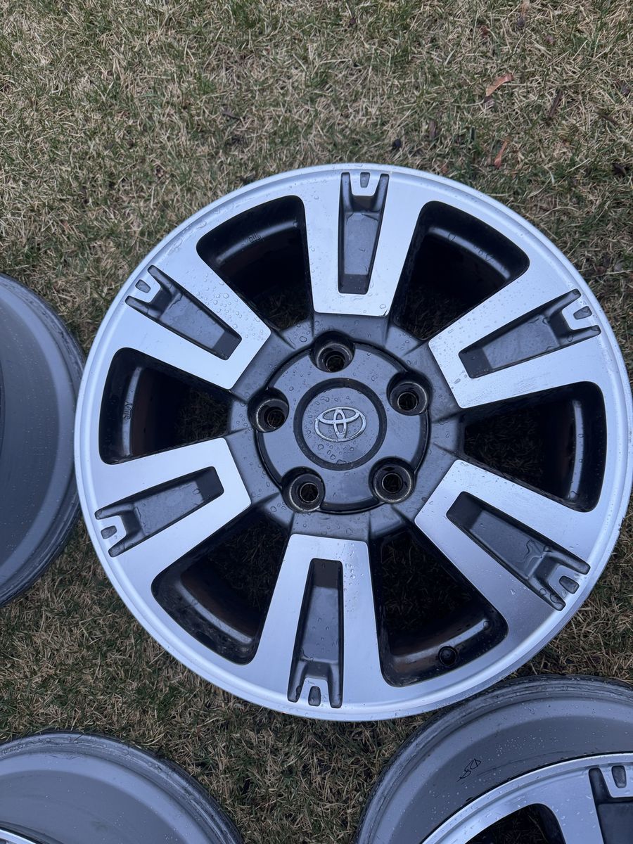OEM tundra and sequoia platinum wheels.