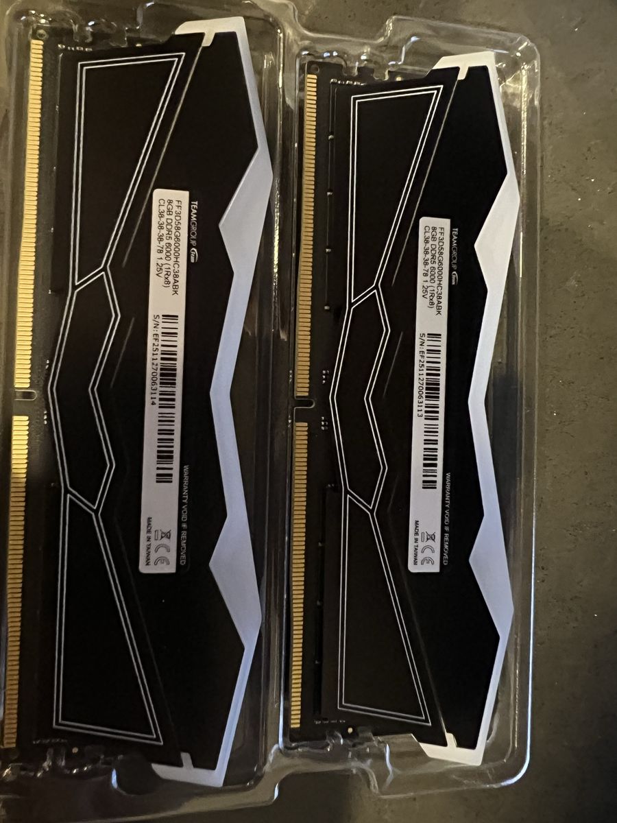 DDR5 T-Force 16GB 2x8 6000MT/s CL 38