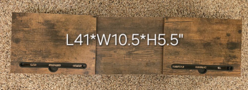 Adjustable Wooden double Monitor Stand Riser with Storage Drawer and Phone/pad standing Slots