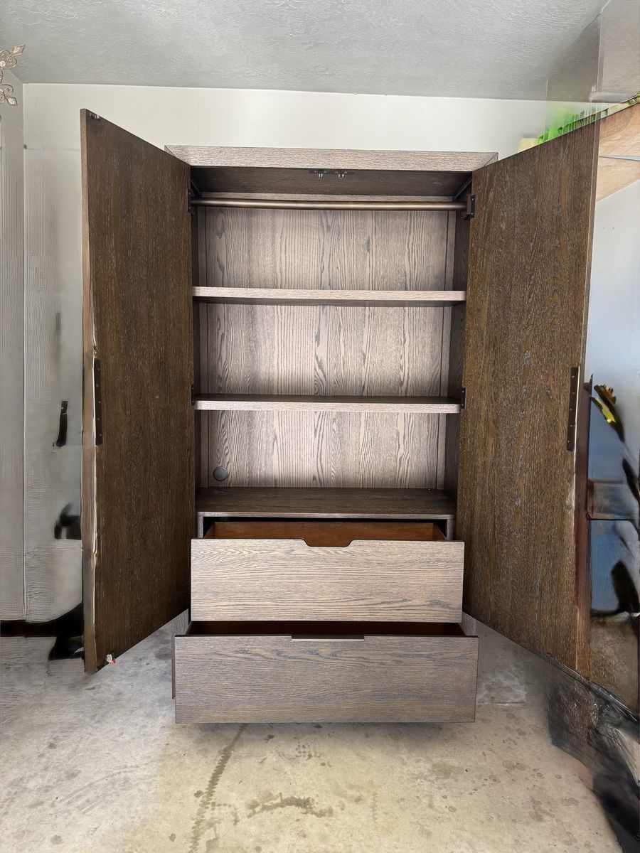 Armoire Wardrobe Closet with Shelves and Drawers