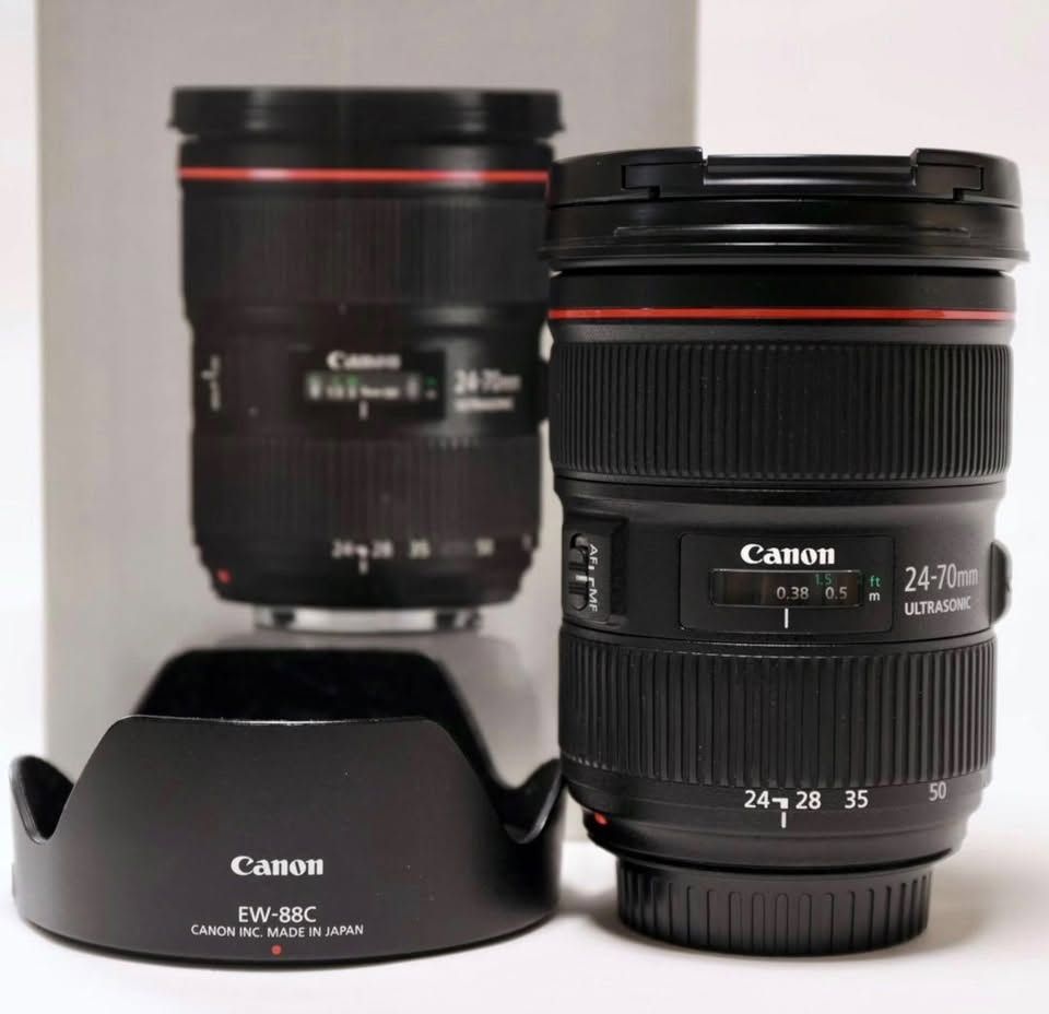 canon EF 24-70 ii 1050$, RF version 1999$, rf 70-200 f4 1350$