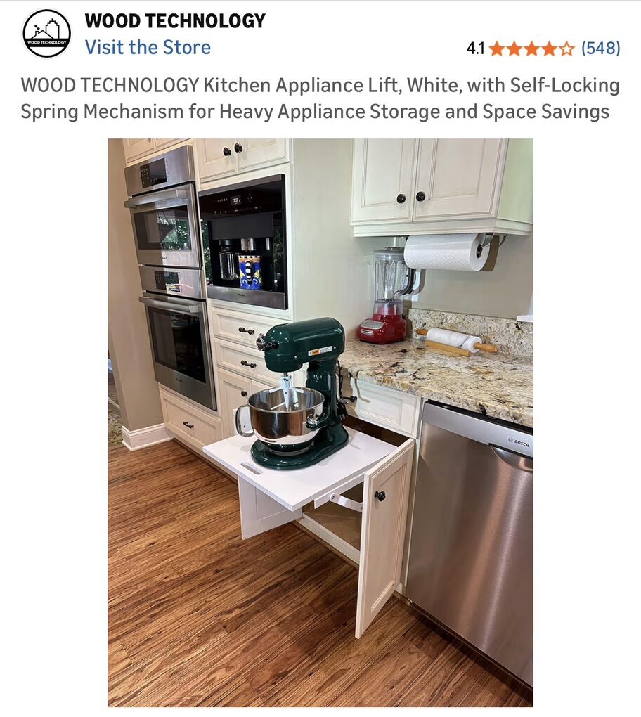 Appliance Lift for Kitchen Cabinets