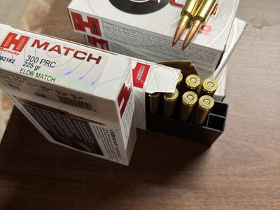 300 Prc 100 Rounds Hornady 225 Grain Eld Match