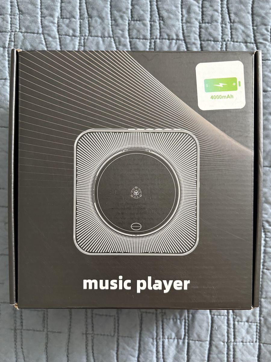 NEW Gueray Portable Bluetooth CD Player w/ HiFi Speakers, FM Radio, Remote, 4000mAh Rechargeable