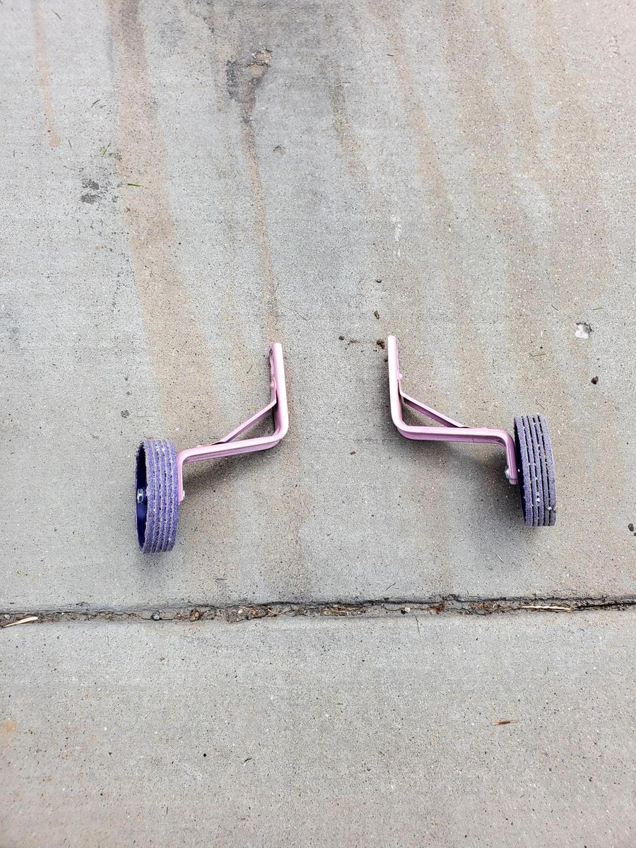 Training wheels for kid's bicycle.