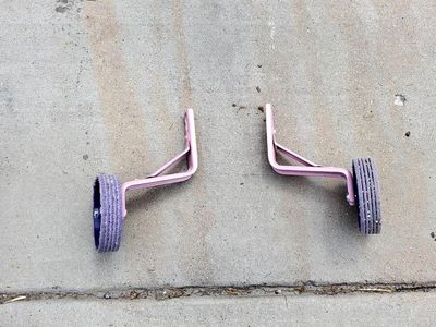 Training wheels for kid's bicycle.