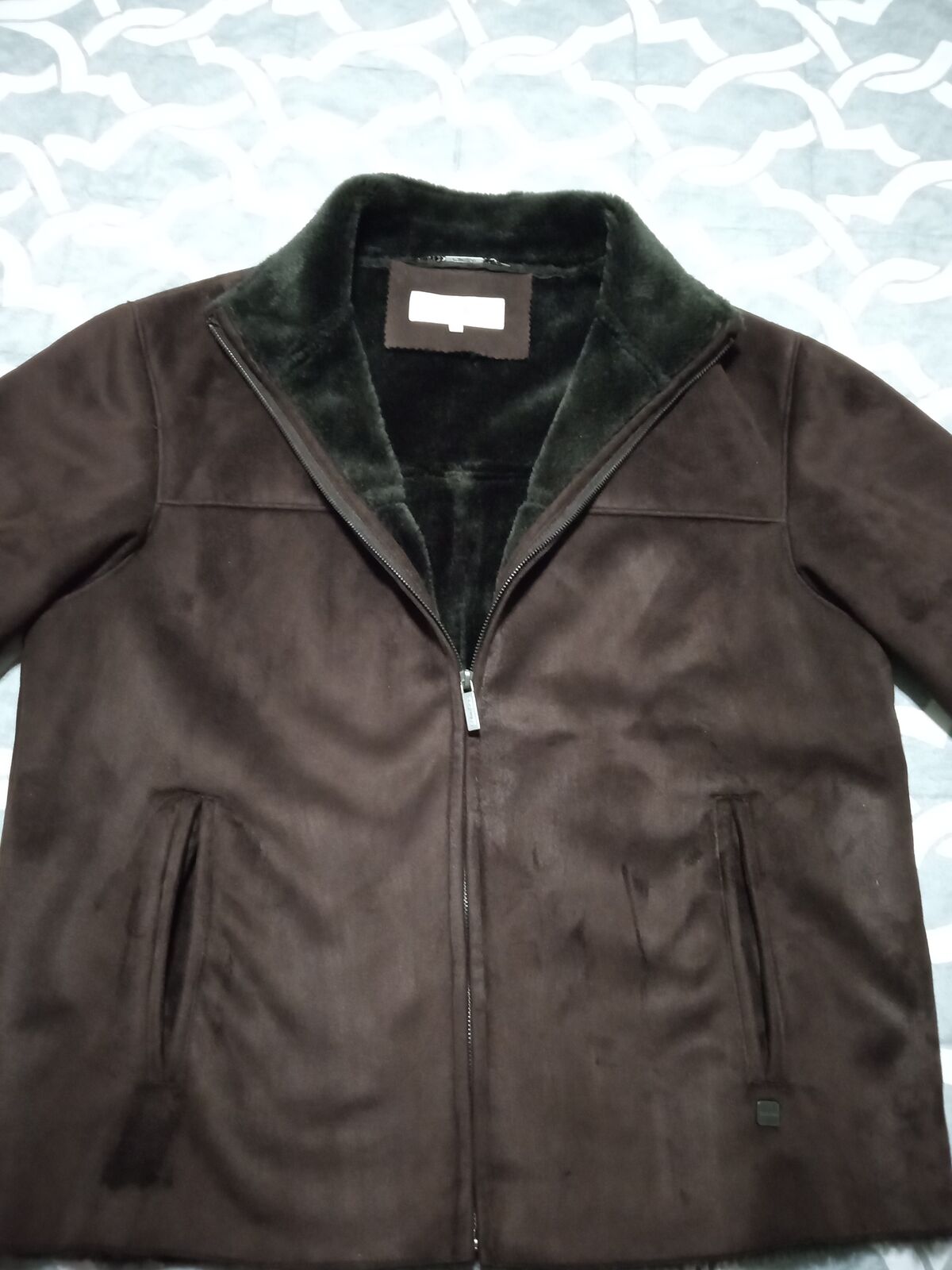 Calvin Klein Brown suede jacket coat size S