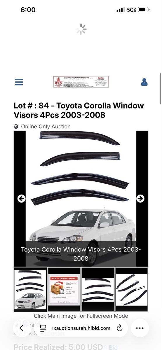 MARDDPair Toyota Corolla Window Visors (4-piece) 2003-2008 - Smoke Tint