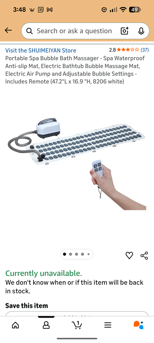 Portable spa bubble bath massager