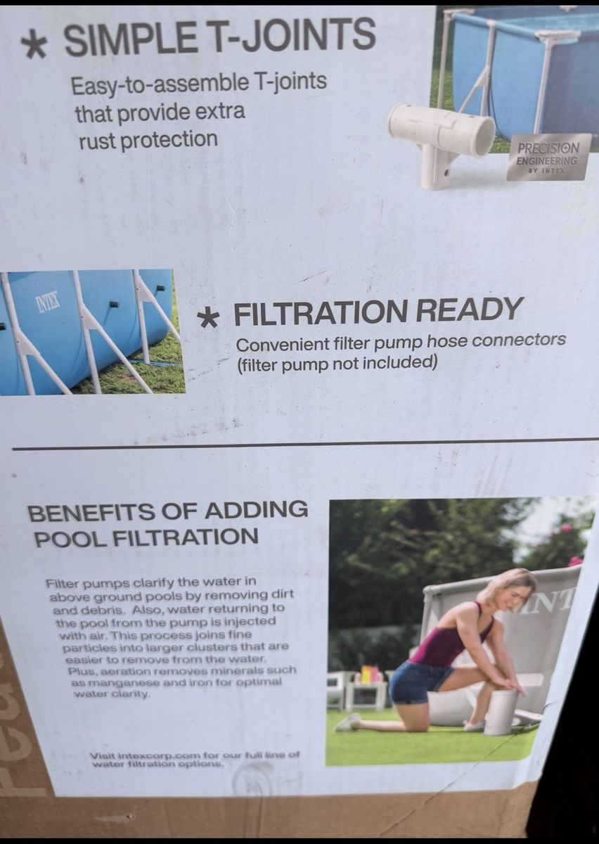 Intex 14’ x 7’ Rectangular Frame Above Ground Pool