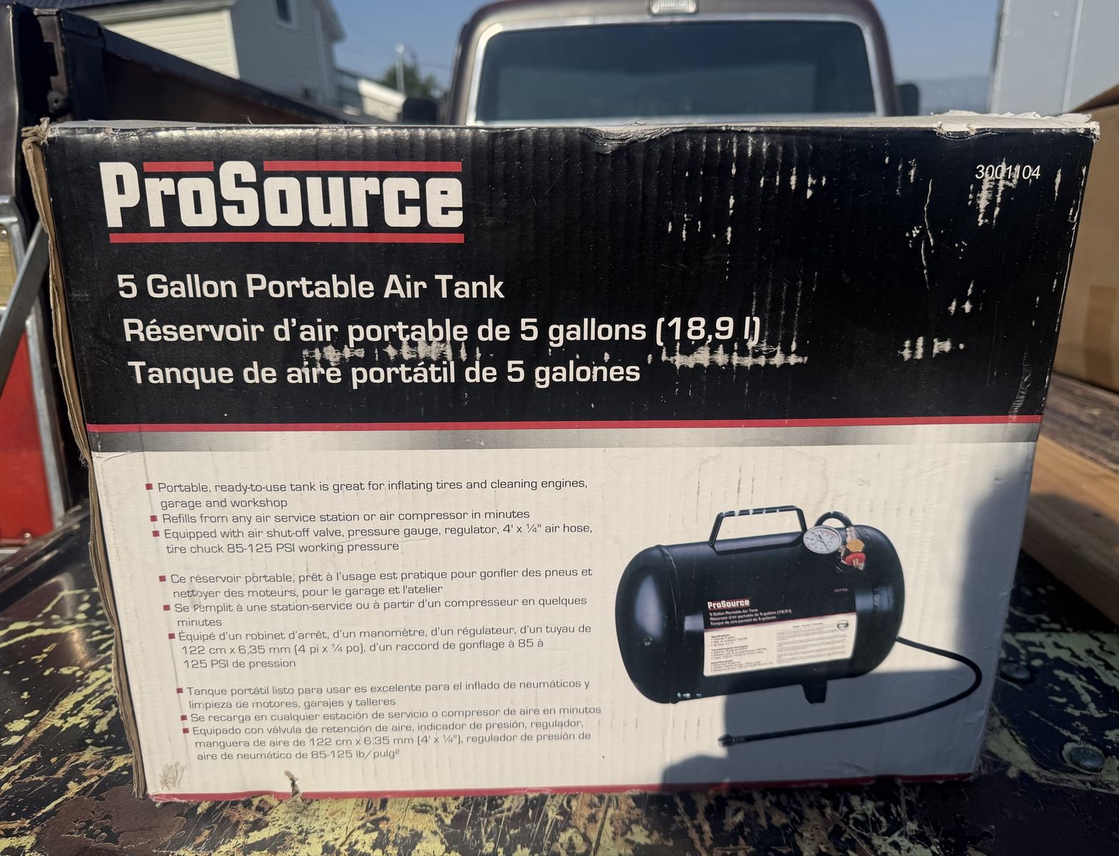 ProSource 5 Gallon Portable Air Tank 125 PSI Max