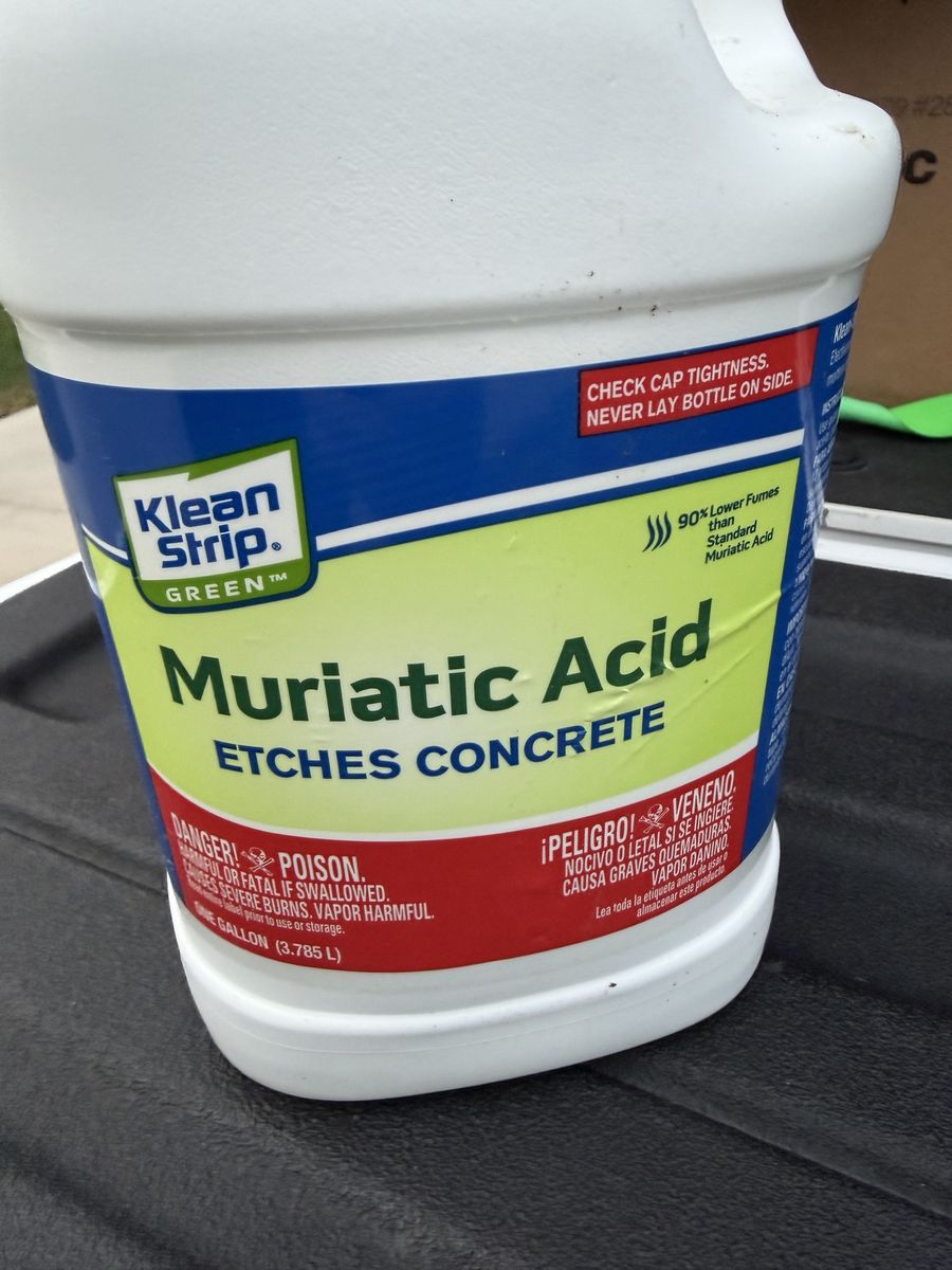 Klean-Strip Green Muriatic Acid 1 Gallon - Concrete Etcher & Cleaner