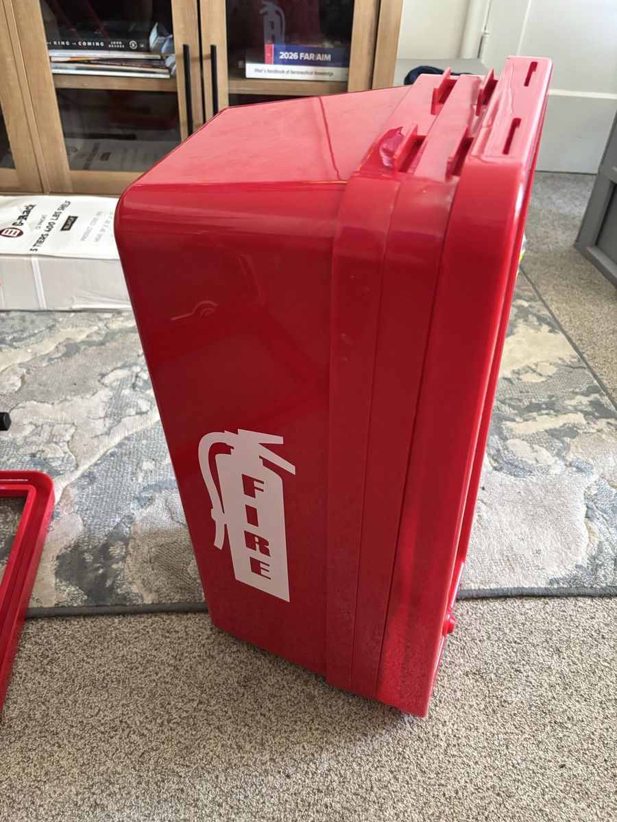 NEW (Lot of 5) LPI 10 lb. Red Plastic Fire Extinguisher Cabinets LPI-CAB10-R