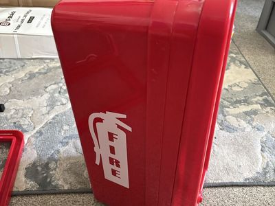 NEW (Lot of 5) LPI 10 lb. Red Plastic Fire Extinguisher Cabinets LPI-CAB10-R