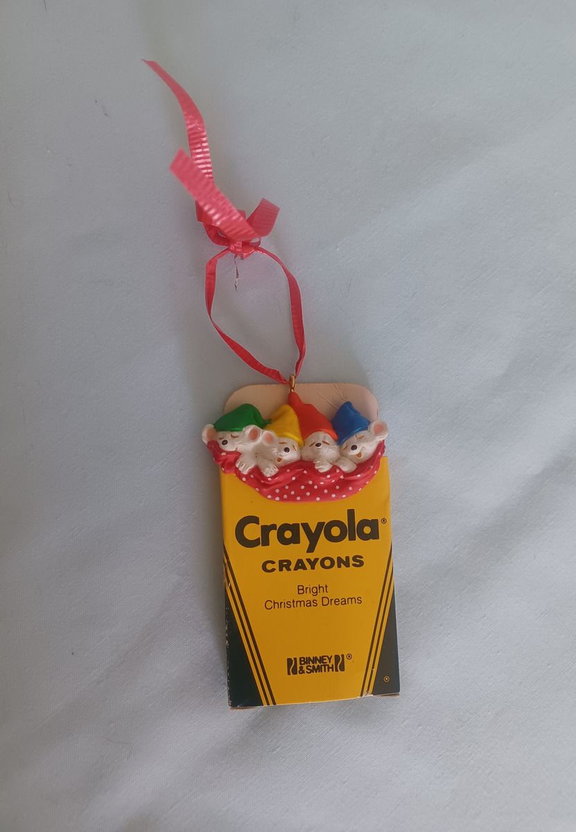 Vintage 1987 Hallmark Crayola Crayons Mice Ornament