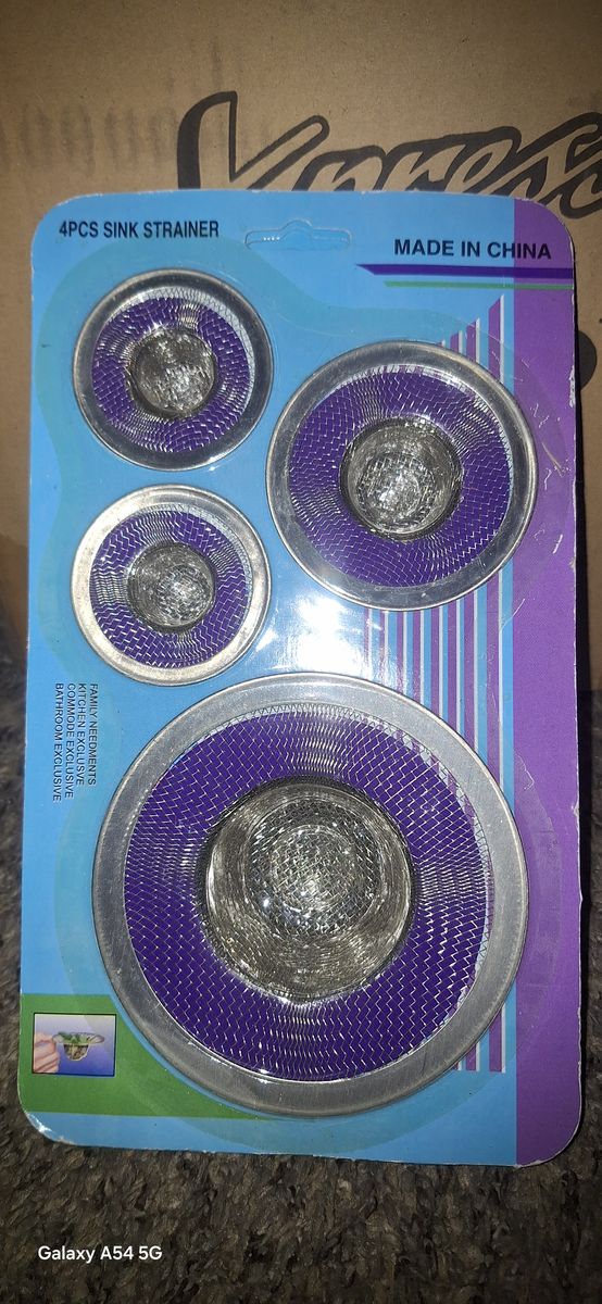 4 Piece Sink Strainer Set in package