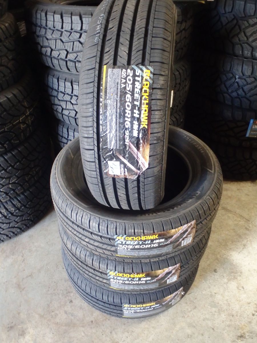 205/60R16 BLACKHAWK STREET HH-11 SET OF NEW TIRES