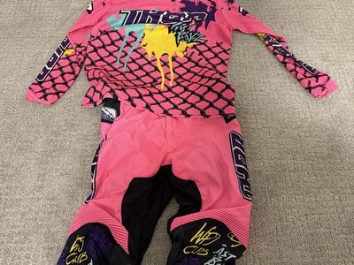 Thor Motocross Jersey and Pants Set Pink Multi