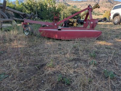 Heavy-Duty Red Brush Hog Rotary Cutter - Field Mower for Tractors