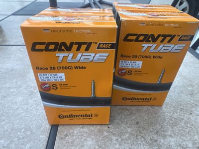 Continental Conti Race 28 (700C) Wide Inner Tubes - 42mm Presta Valve (Pair)