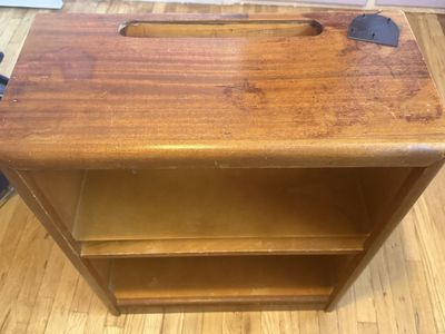 Vintage Mid-Century Modern Wooden bookcase/nightstand. Refurbishing Project