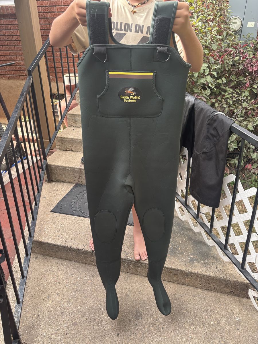 Caddis Wading Systems Neoprene Stockingfoot Waders Dark Green Chest Waders xl youth