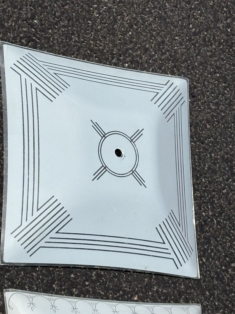 Vintage art deco ceiling light glass cover shade, sconce