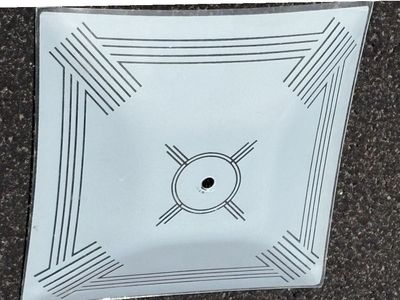 Vintage art deco ceiling light glass cover shade, sconce