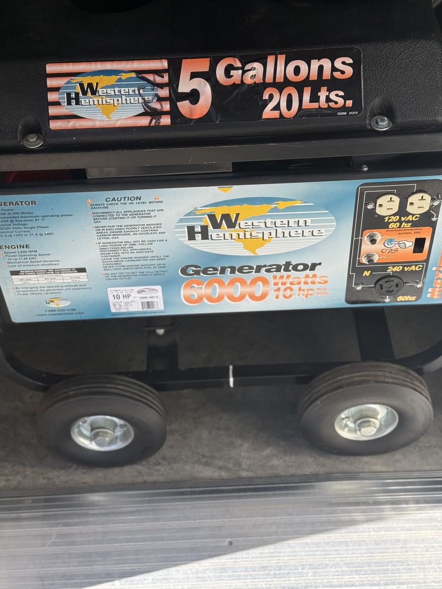 6000 Watt Generator