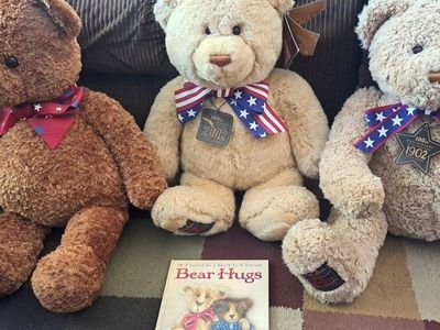 3 large special 100th anniversary teddy bears