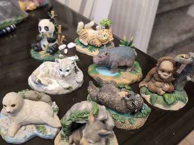 Hamilton Collection Protect Nature's Innocents Animal Sculptures Lot