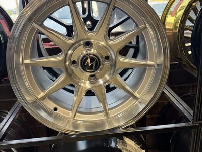 M-Style Silver Machined model M-1 size 15x8.25. Brand new set of 4 wheels.