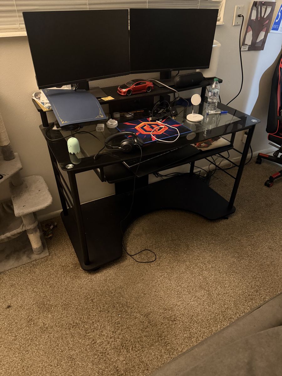 Black work desk