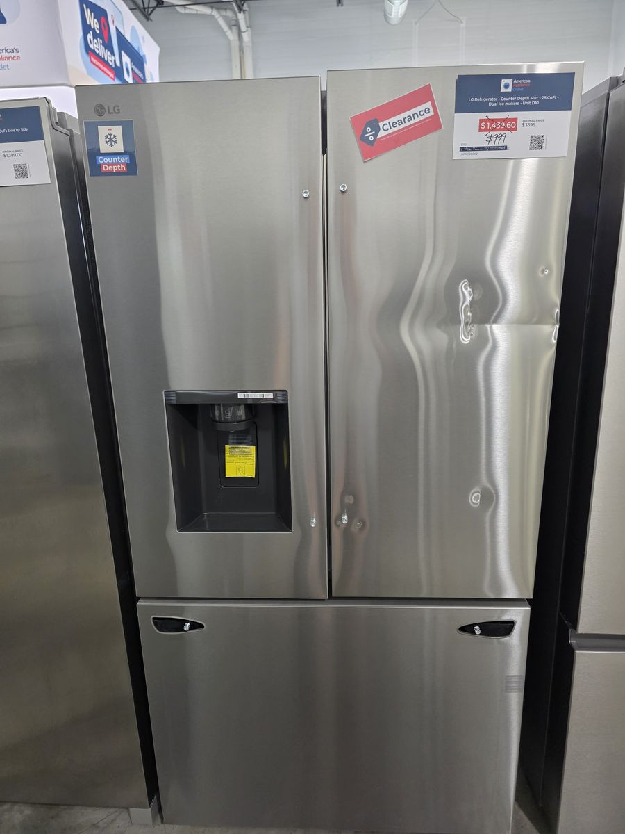 LG Counter-Depth MAX™ French Door Refrigerator – InstaView®, Dual Ice Makers, 26 Cu Ft