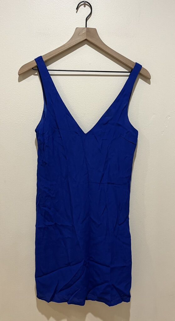 Lulus Royal Blue Deep V-Neck Sleeveless Slip Dress