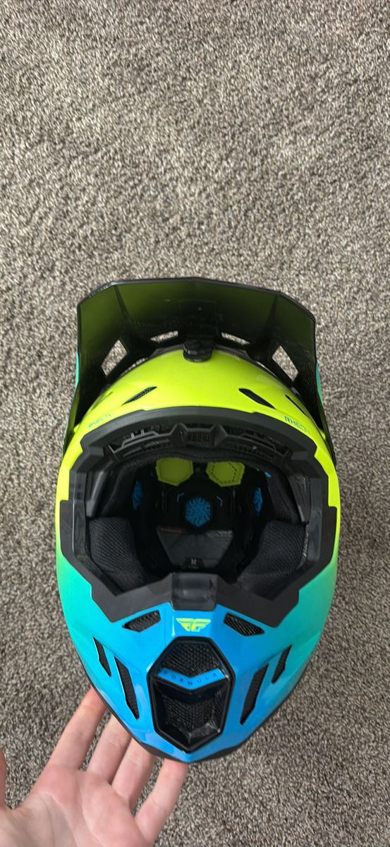 Fly Racing Formula CC Centrum Motorcycle Helmet Black/Blue/Hi-Vis Size Medium