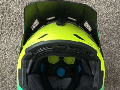 Fly Racing Formula CC Centrum Motorcycle Helmet Black/Blue/Hi-Vis Size Medium