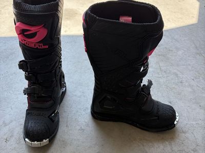 O'Neal Rider Boots Black/Pink Women's Off-Road Motocross