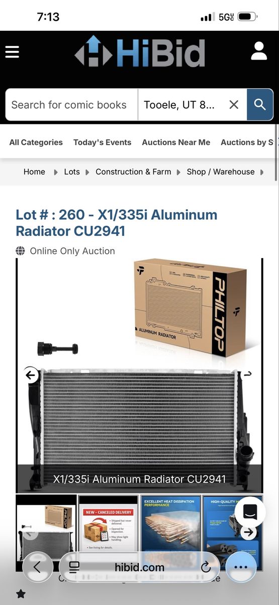 PHILTOP CU2941 Aluminum Radiator for BMW 135i, 335i, X1, Z4 (2007-2016) - New Condition