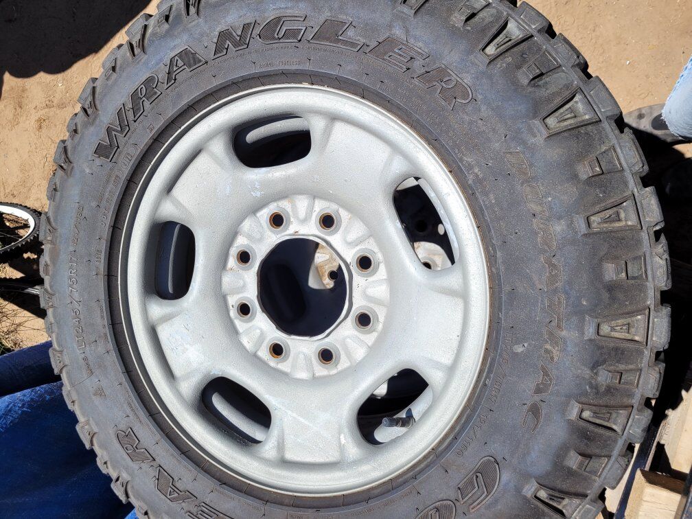 Goodyear tires on Steel wheels.