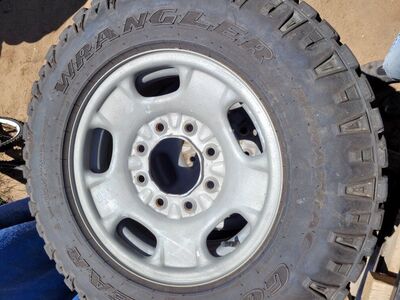 Goodyear tires on Steel wheels.
