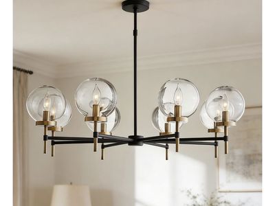 Vintage Style Black and Bronze chandelier