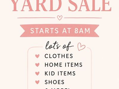 Multi Family Yard Sale - Clothes, Shoes, Home Items & More